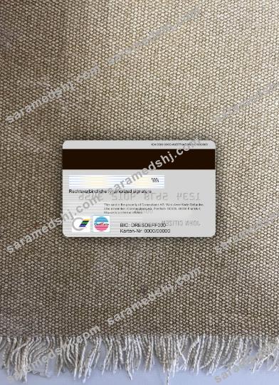 Germany Commerzbank Visa Card photolook back